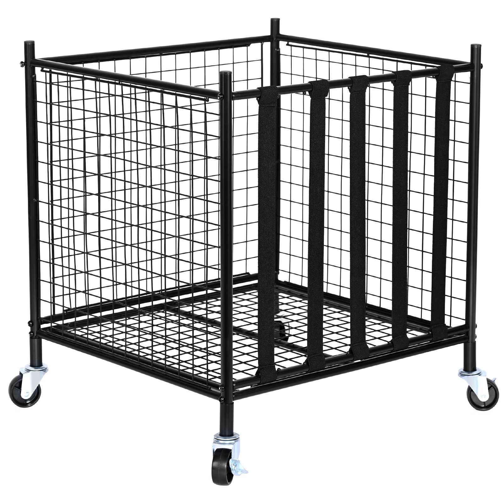 Sports Equipment Organizer Rack - Wózek do przechowywania piłek sportowych, zamykana