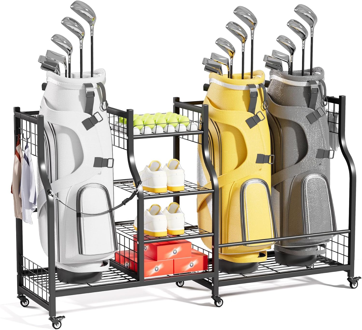 Sports Equipment Organizer Rack - Organizer na torby golfowe, wytrzymały stojak