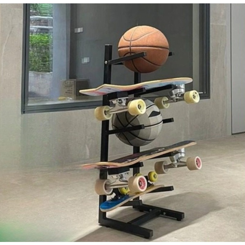 Sports Equipment Organizer Rack - Stojak na sprzęt do deskorolki zintegrowany