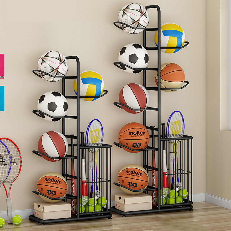 Sports Equipment Organizer Rack - Stojak na piłki sportowe, koszykówka, badminton,