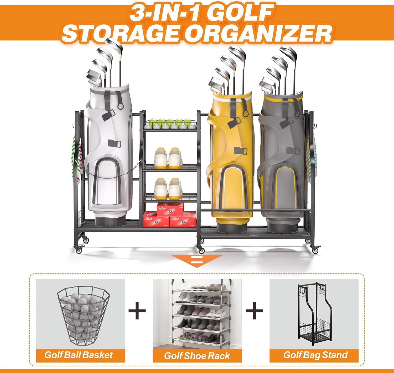 Organizer na torby golfowe, wy – Sports Equipment Organizer Rack recenzja i cena