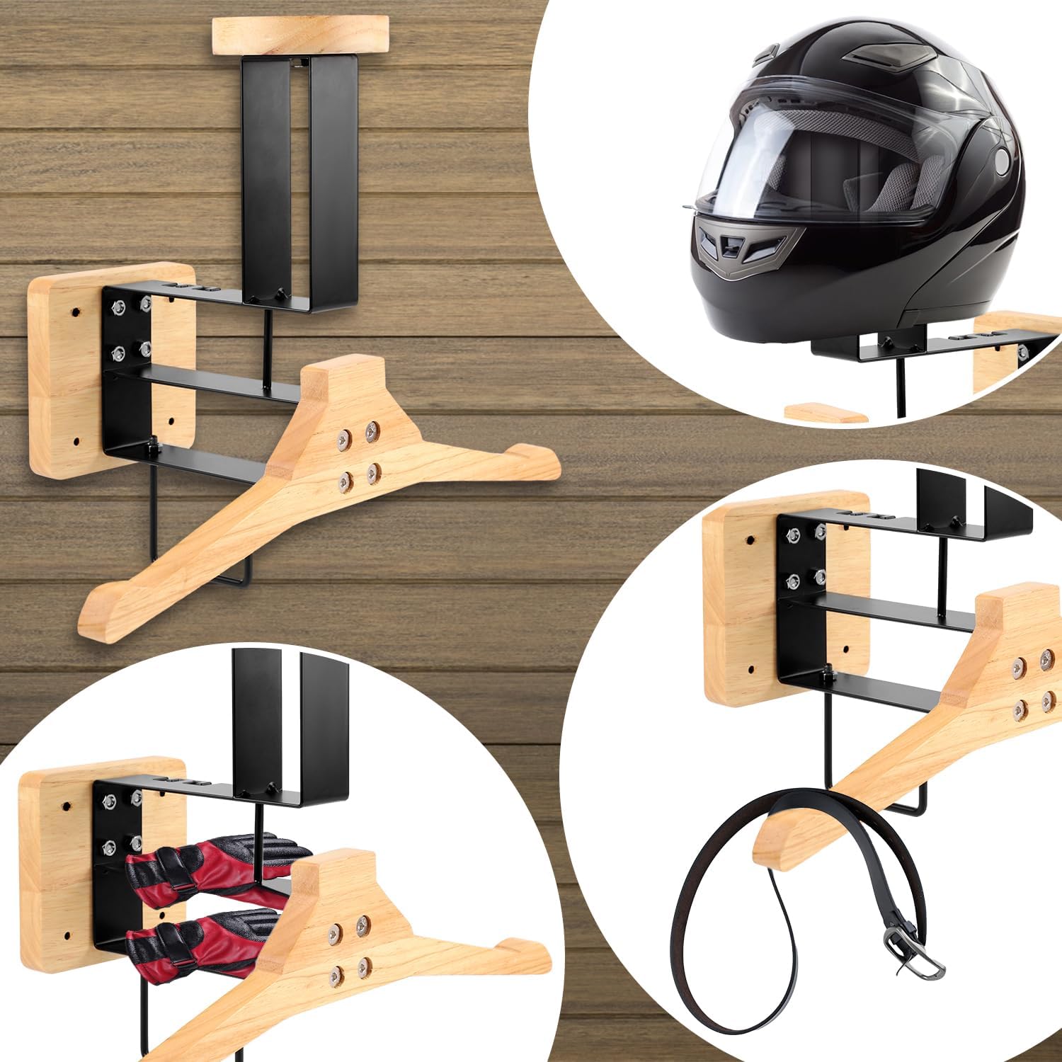 Drewniany uchwyt na kask motoc – Sports Equipment Organizer Rack recenzja i cena