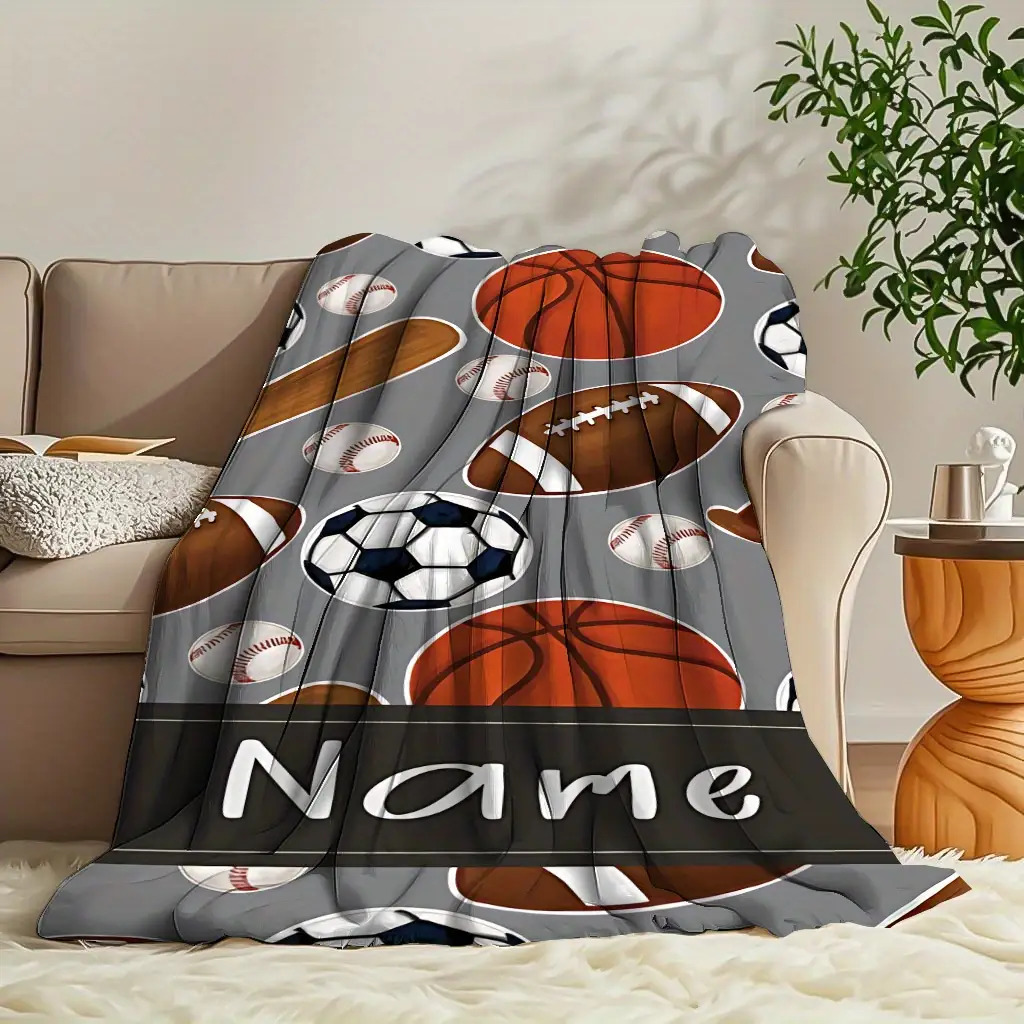 Koc z własnym imieniem, szary, – Sports Equipment With Names recenzja i cena