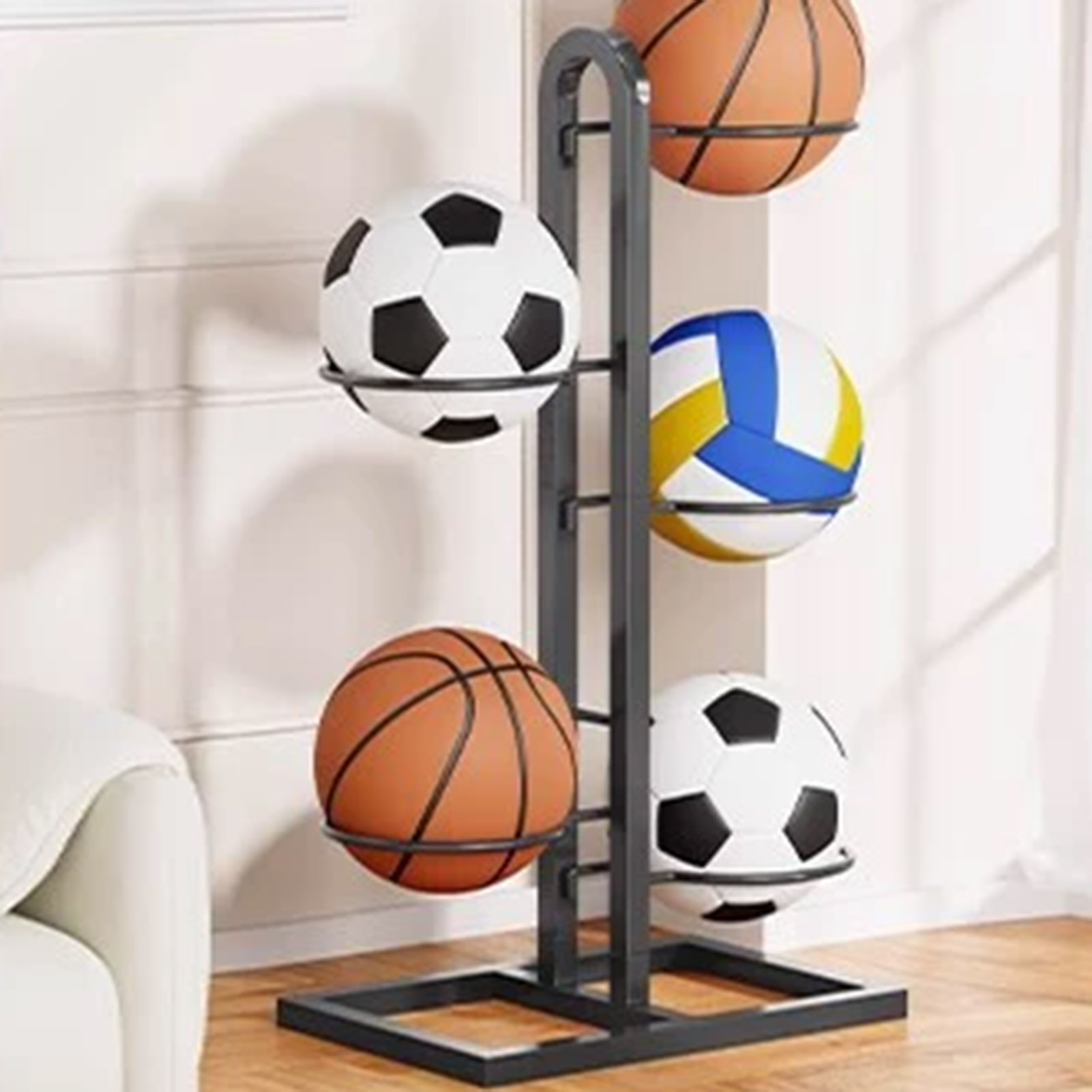 Składany stojak na koszykówkę, – Sports Equipment Organizer Rack recenzja i cena